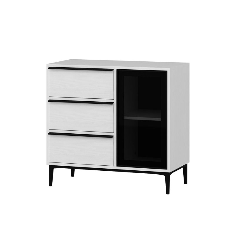 Oded Dressing Table, White/Black