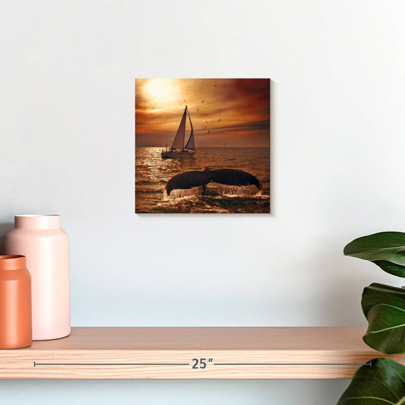 Crowle Sunset Whale Watching, 10" H x 10" W