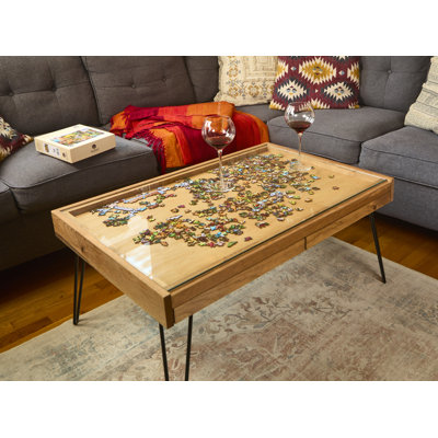 Arnsten Puzzle Table with Removable Glass Top
