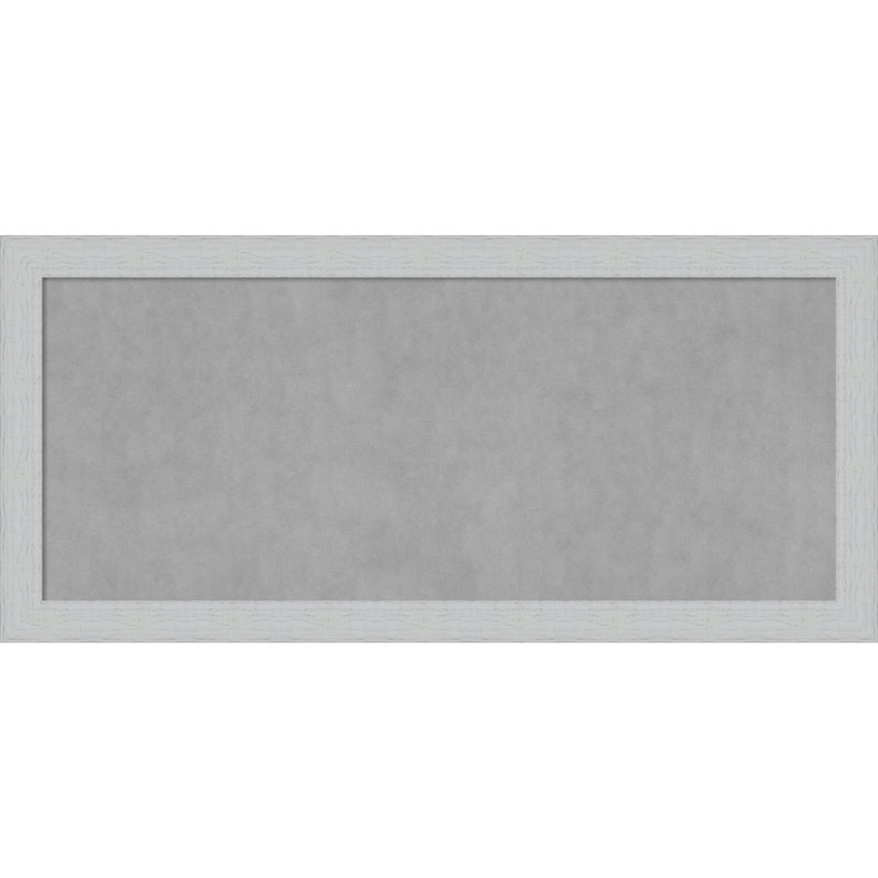 Tableau magnétique mural encadré, Shiplap White, 24" H x 52" W