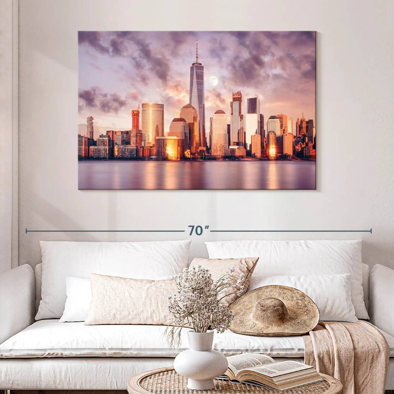 Ravi NYC Spring Sunset, 32" H x 48" W