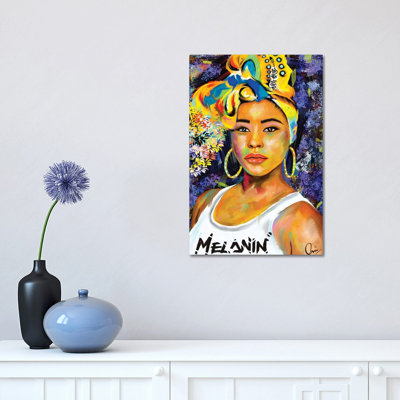 Wrapped In Melanin by Crixtover Edwin - Print on Canvas