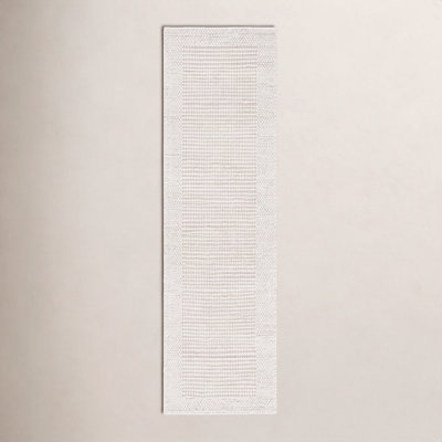Burdick Ivory Beige Hand-Woven Wool Rug