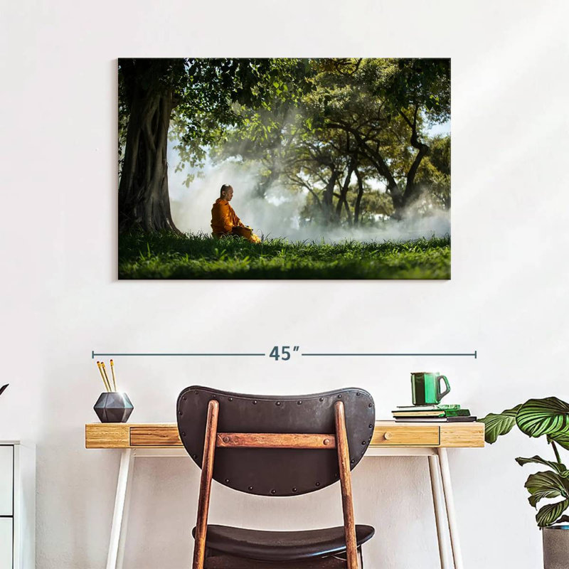 Kerrick Buddhist Monk Meditating, 26" H x 39" W