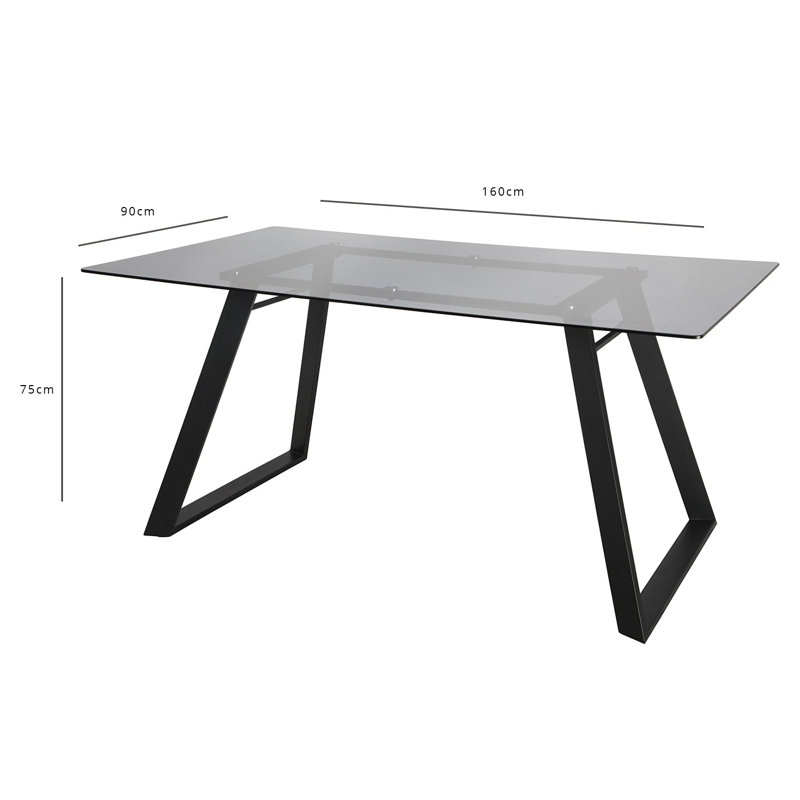 Kymisha Glass Top Dining Table, Clear