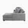 Odesser  115"W 2-Piece Chenille Sectional Sofa Sleeper with Chaise