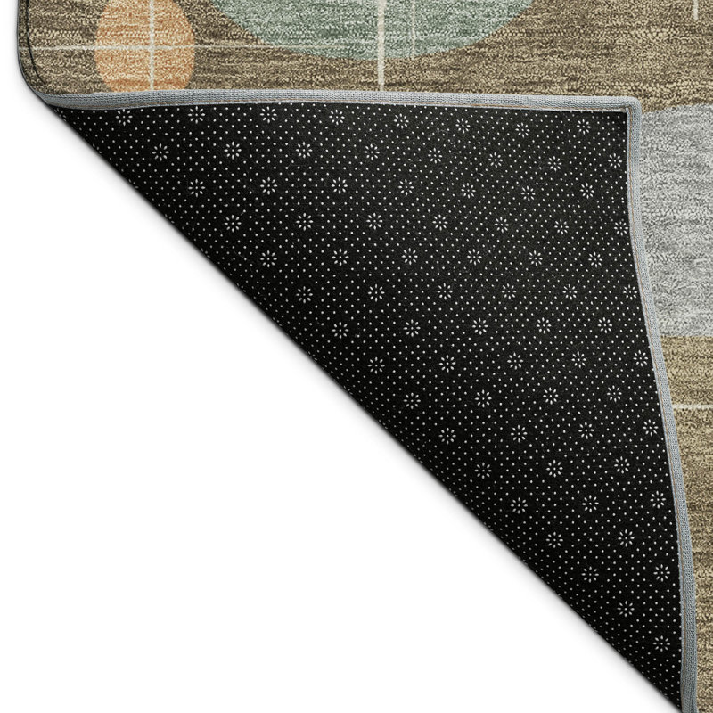 Machine Washable Indoor/Outdoor Jourdan ACN2393 Mid-Century Modern Rug, Rectangle 9' x 12'