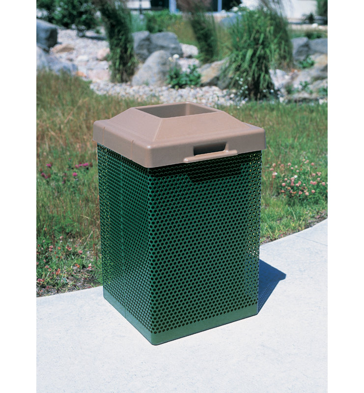 Poubelle en acier 38 gallons, Anthracite