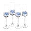 Spode Blue Italian Champagne Flute S/4 8 Oz
