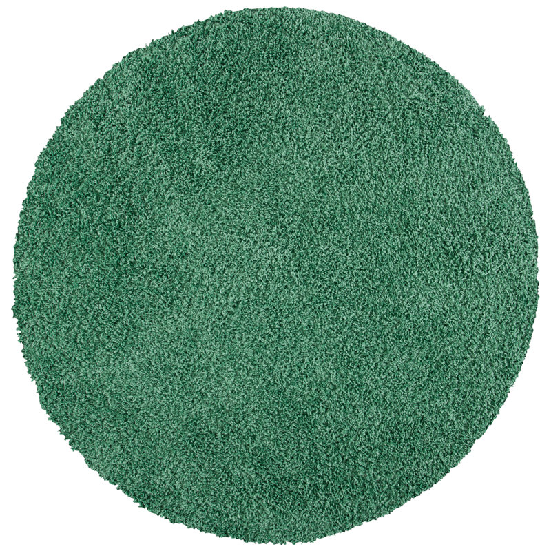 Evalle Performance Solid Color Rug, Round 6'7"