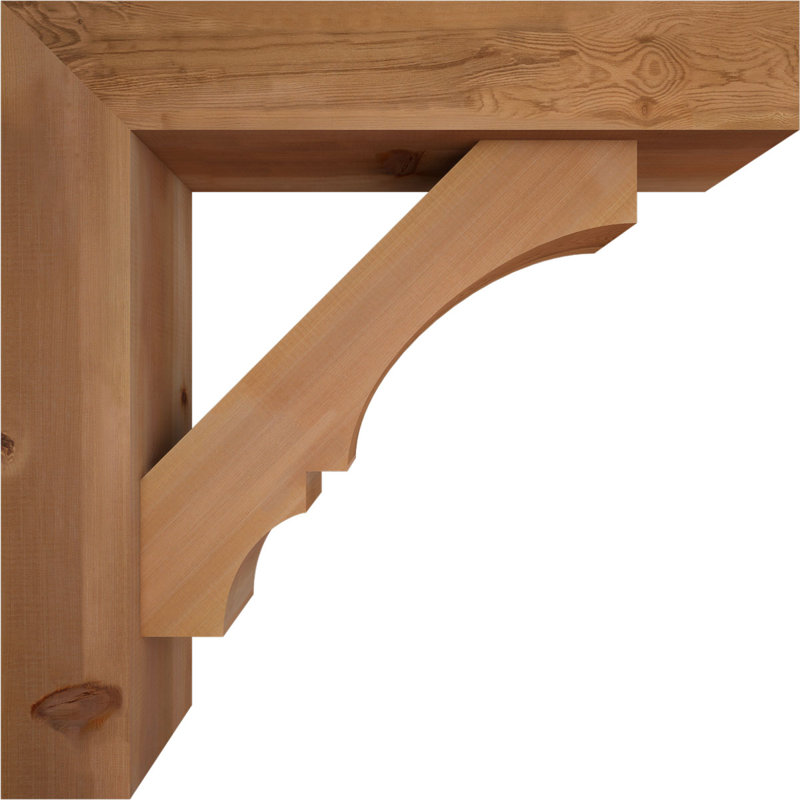 Support de bloc Balboa avec entretoise décalée, 34 x 34, Cèdre rouge occidental de l 7 1/2 po (lisse)