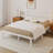Lavallee Bed Frame with Simple Style Headboard, Solid Steel Slat Support, Enough Storage Space-694146676-694146677