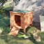 Maison pour chien avec cage en bois