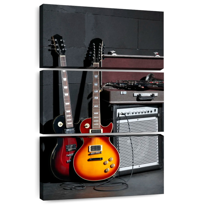 Abarca Musical Instruments And Amplifier, 74" H x 48" W