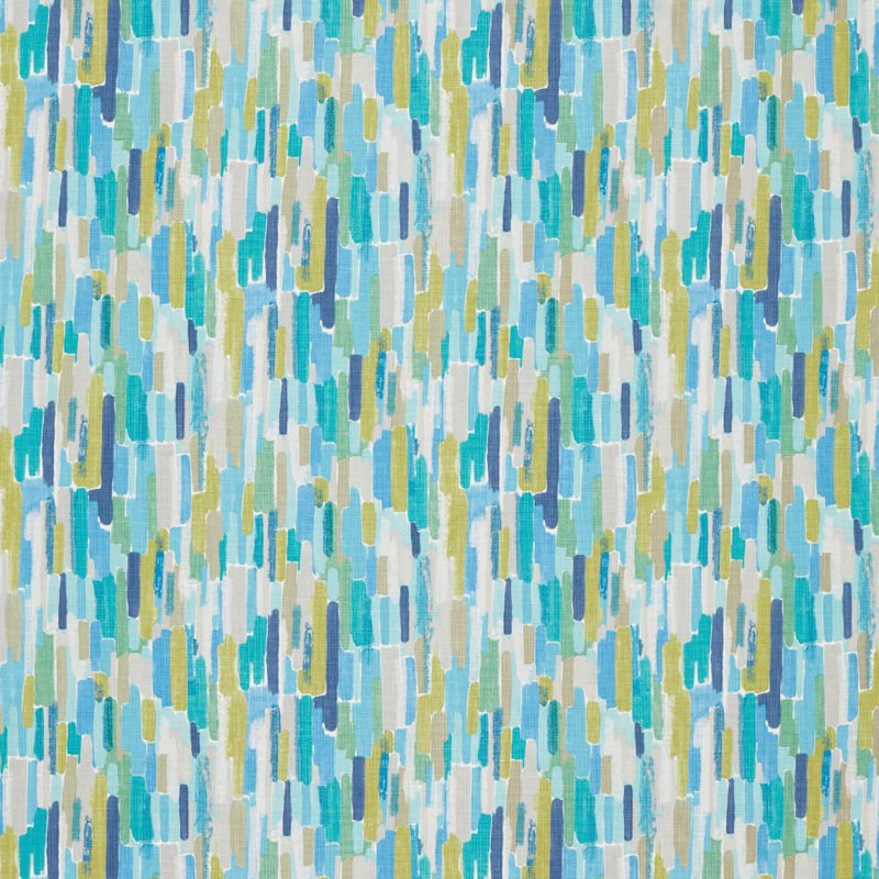 Trattino Fabric, Turquoise/Ocean/Marine