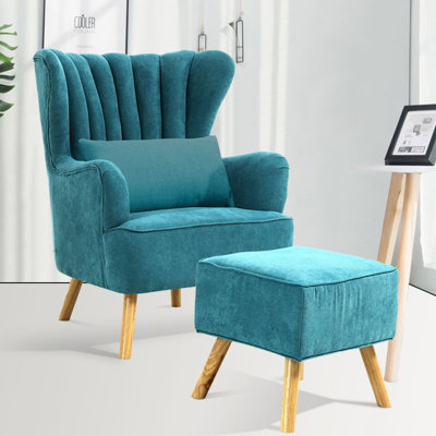 Brushed Sofa with Pillow Footstool