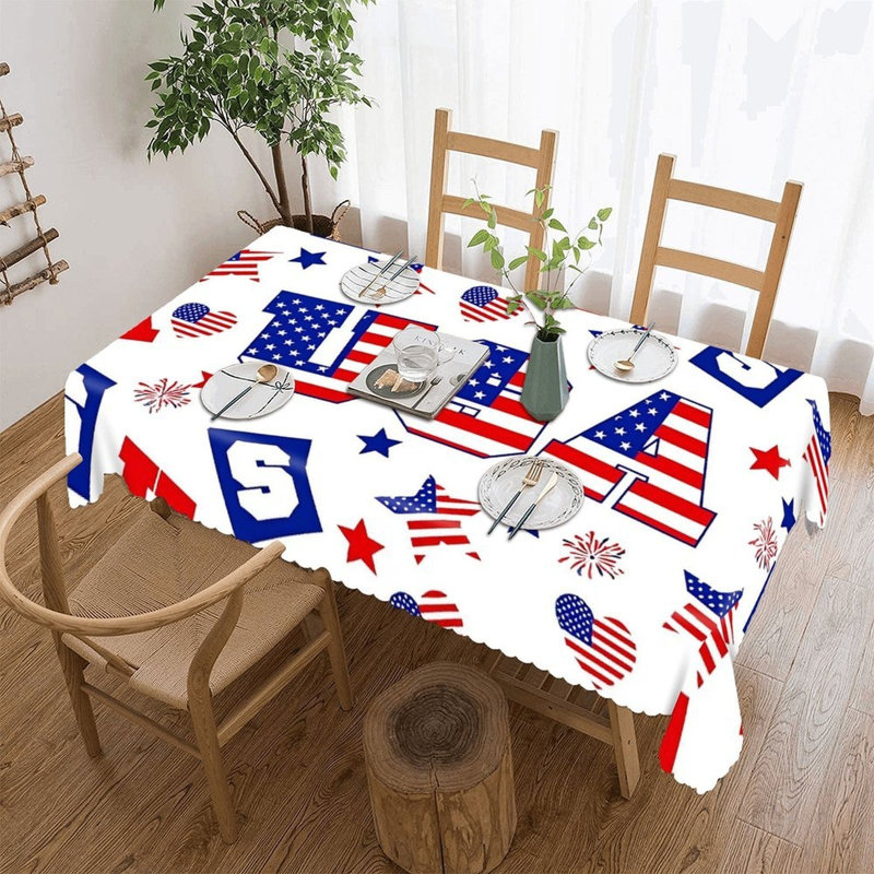 Nappe rectangulaire festonnée USA
