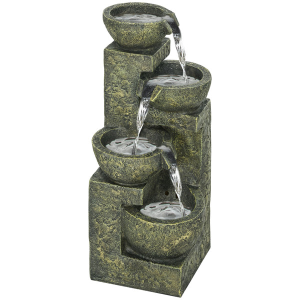 Outsunny Outdoor Weather Resistant Floor Fountain | Wayfair