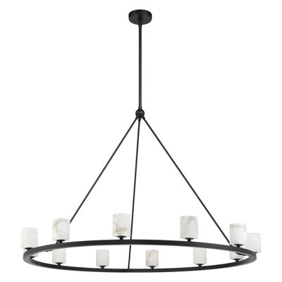 Rashana Matte Black Chandelier