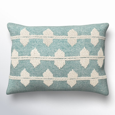 Heiden Embroidered Cotton Lumbar Throw Pillow