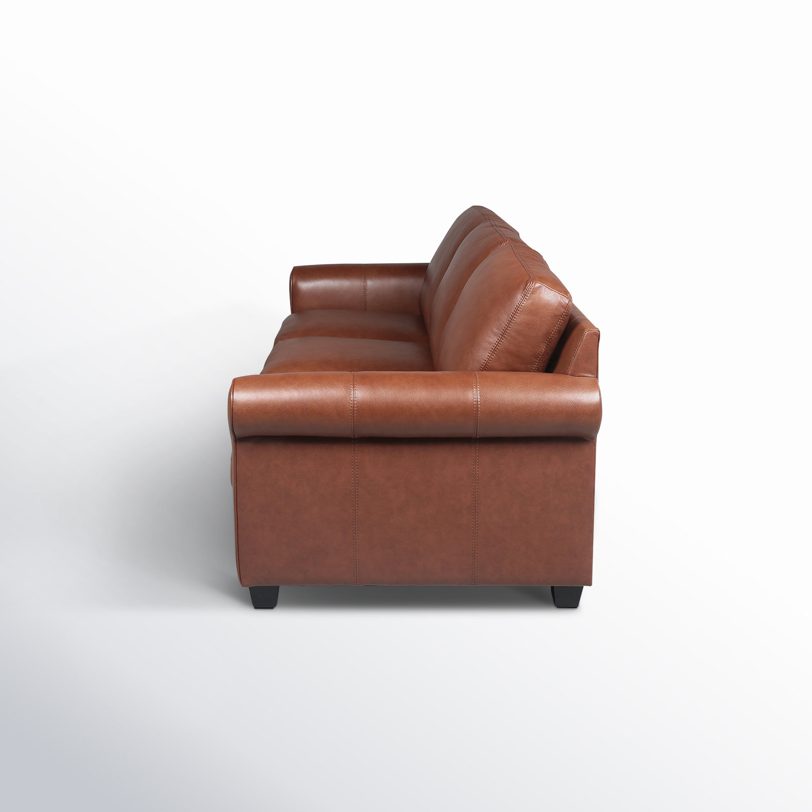 Cataldo 86'' Upholstered Sofa, Sidekick Cobble Stone Genuine Leather