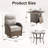 Outdoor Wicker Nighttime Chat Swivel Chair Conversation Set With Side Tables And Fire Pit Table-213424711