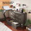 Revan Farmhouse Queen Murphy Bed With Storage & Charging Station, Grey-103232315-103232316