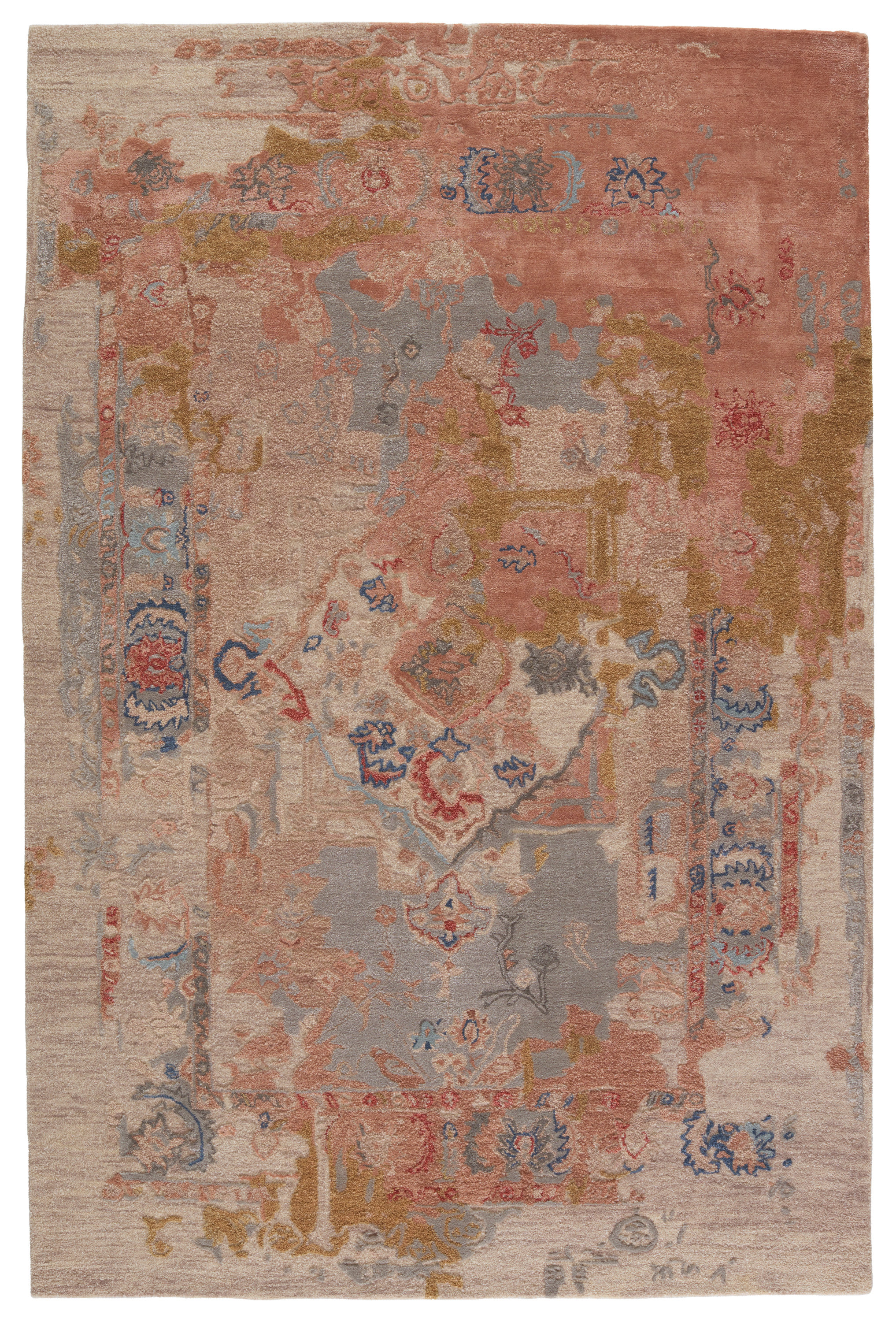 Noman Rugs Bungalow Rose Noman Hand Knotted Area Rug in Brown/Gray | Wayfair