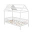 Lit simple en bois avec clôture-228077494