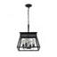 16" Industrial 4-Light Pendant Chandelier, Modern Metal Cage Design, Adjustable Hanging Light For Dining Room-386531128