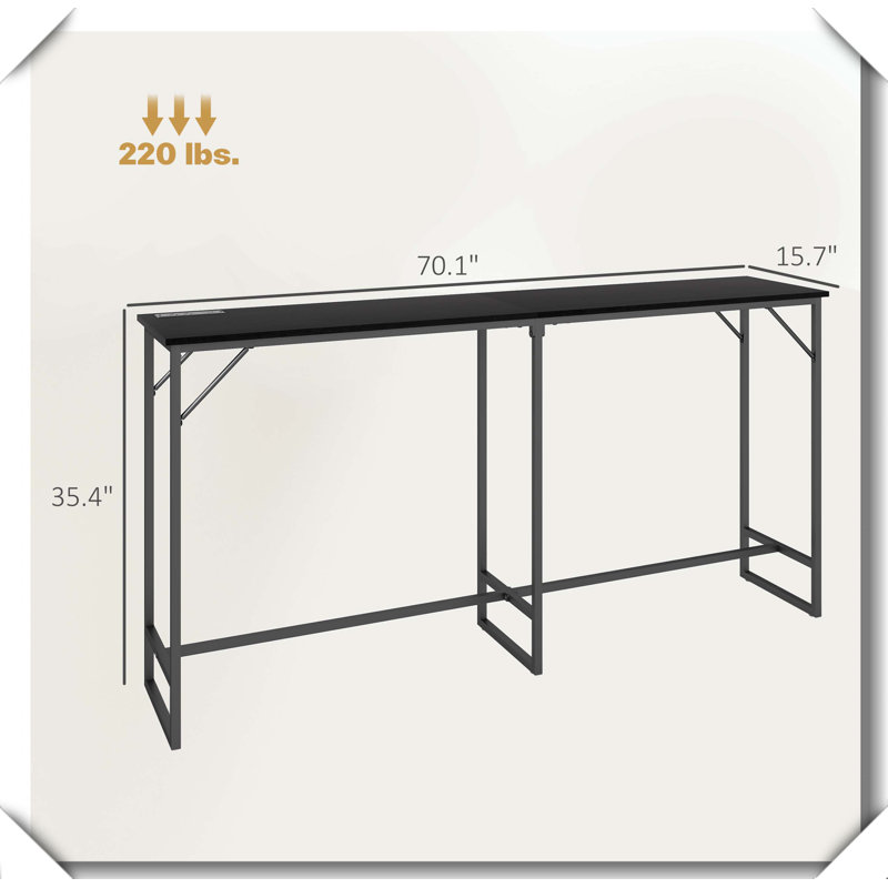 Convenient Industrial Table Charging Station Comfortable Seating, Black