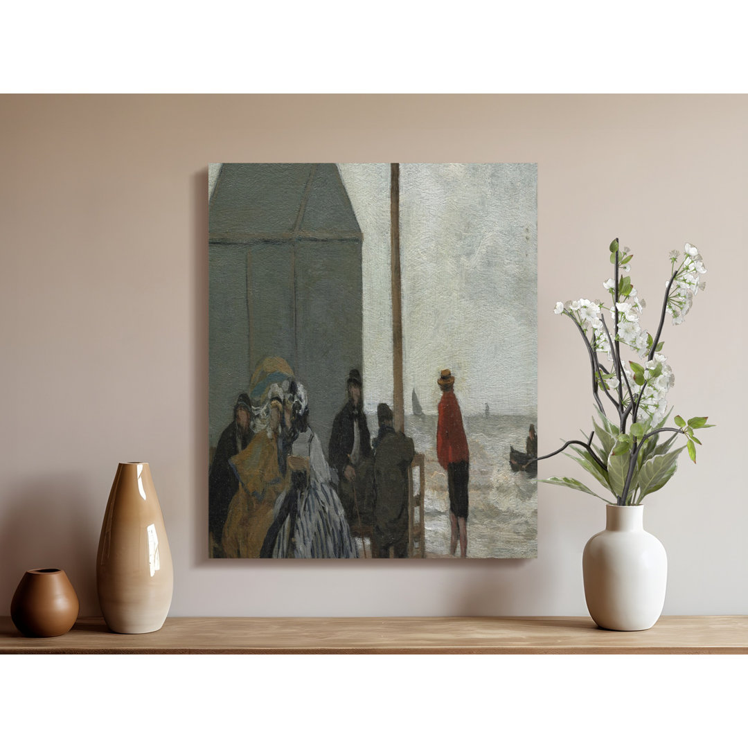 Beach Scene Canvas Wall Art, Gallery Wrapped Matte Print, Ready to Hang, Vintage Seaside Decor, Archival Quality, Impressionist Style