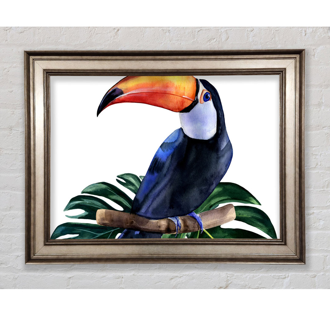 Palm Leaf Toucan - Einzelner Bilderrahmen Kunstdrucke