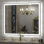 Miroir de salle de bain / de meuble-lavabo avec cadre en verre trempé à DEL certifié Aevar UL avec garantie de 3 ans