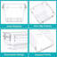 25 pièces de rangement de tiroir en plastique transparent 4 tailles de rangement de bureau