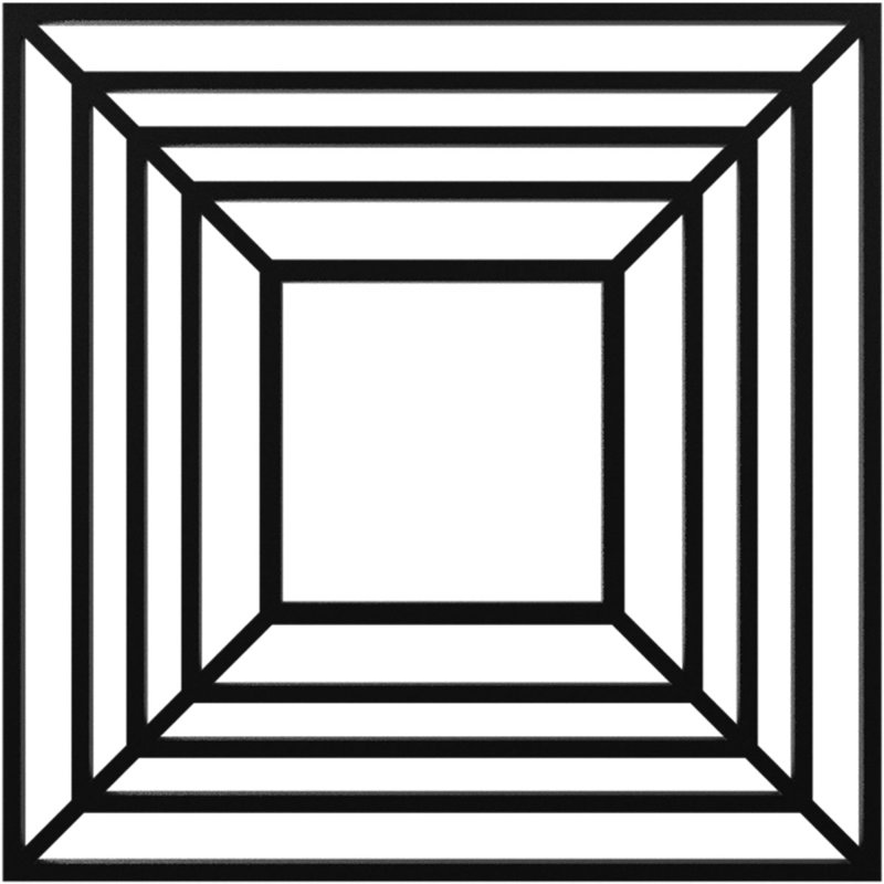 Médaillon de plafond percé en PVC de qualité architecturale Raven, H 16 po x l 16 po x P 0,5 po, Noir