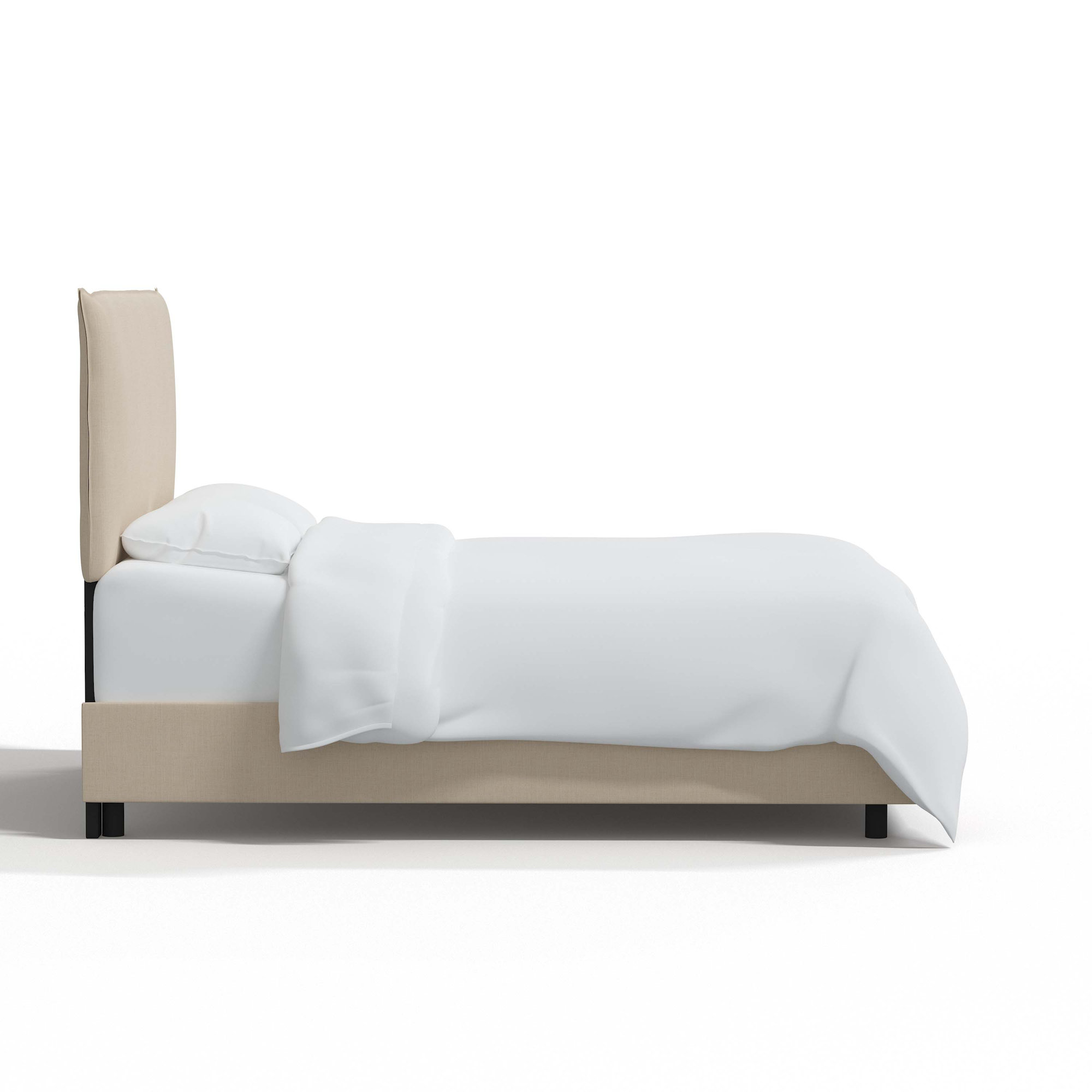 Bessinger Upholstered Bed, Twin, Classic Linen Linen