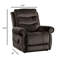 Fauteuil relevable de style transitionnel gris foncé