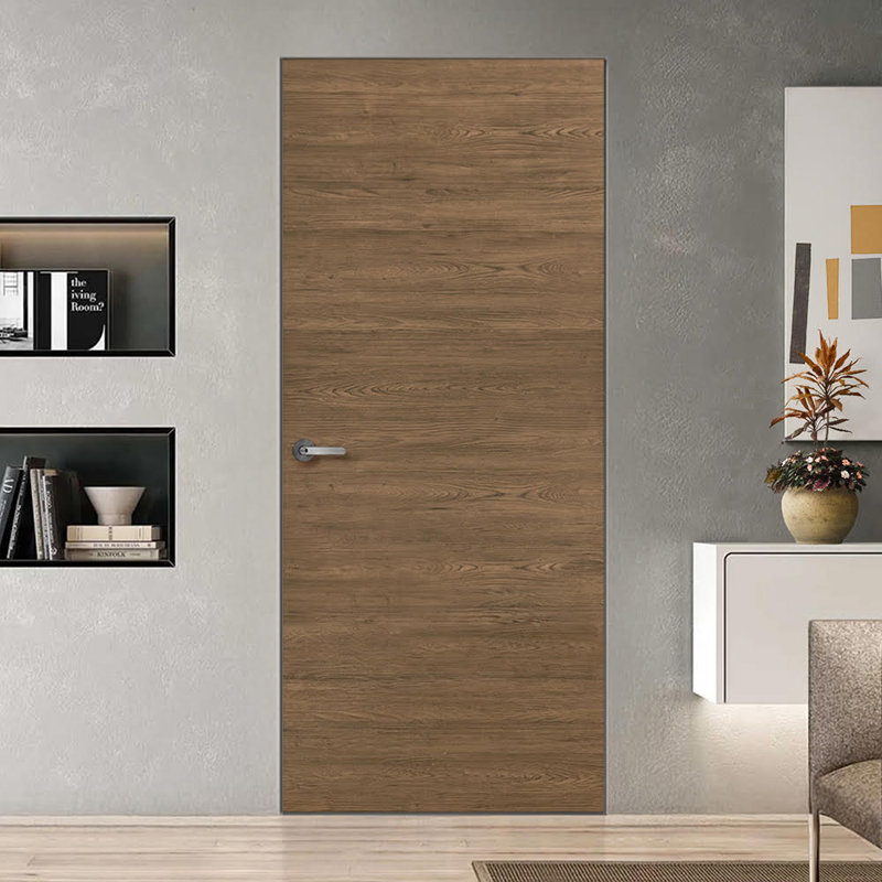 Walnut Texture Flush Hollow Core Composite Interior Door Slab, 32" x 88"