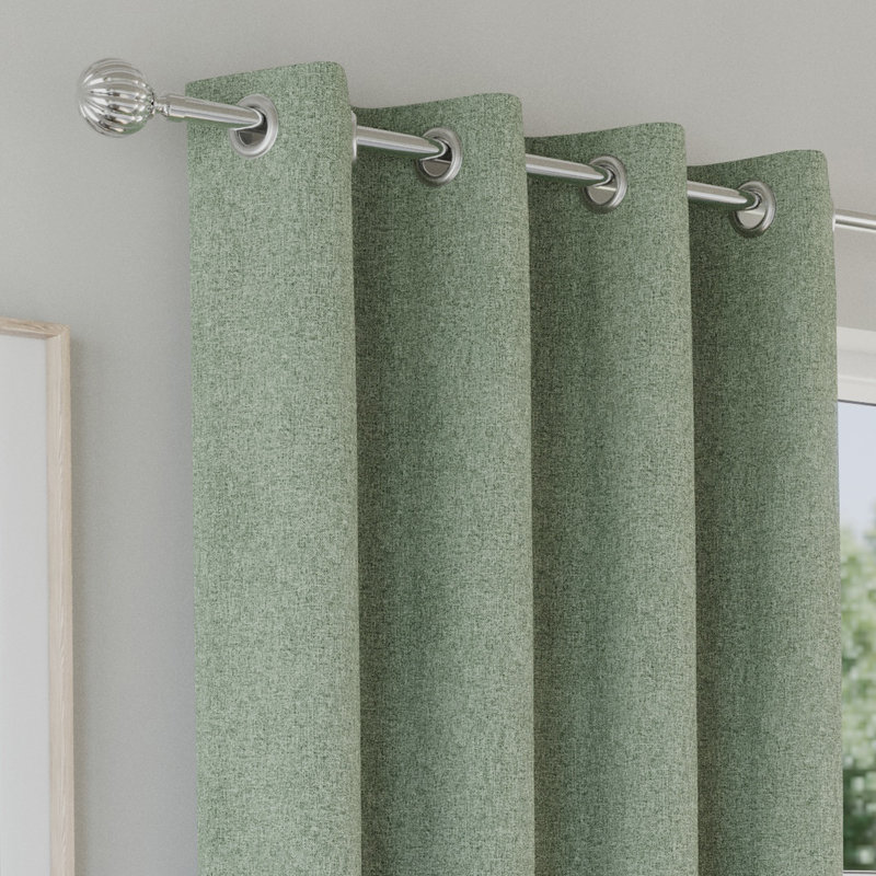 Rodenal Blackout Curtain Pair, 168cm W x 229cm L, Green