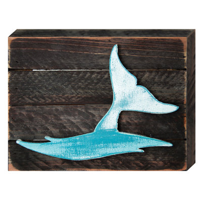 Décoration murale en bois rustique baleines tail