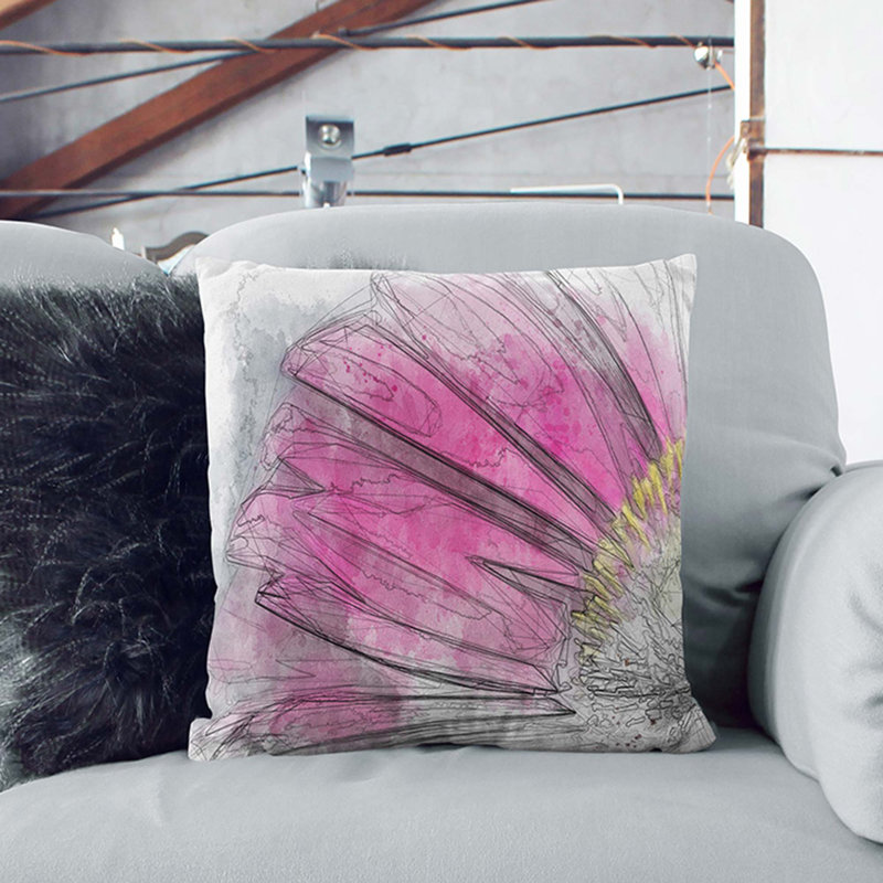 Abstract Square Throw Cushion, 55cm H x 55cm W x 20cm D