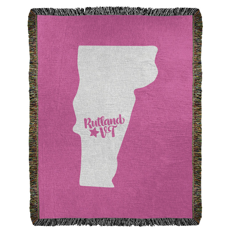 Jeté en coton tissé rutland vermont, l 37 po x L 52 po, Rose