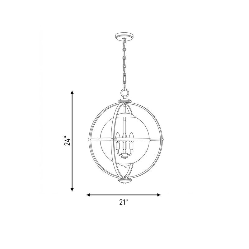 Ecenur 3-Light Pendant in Brass, Brass, Mercury