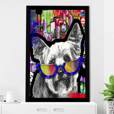 Yorkie (vertical) par By Jodi - impression