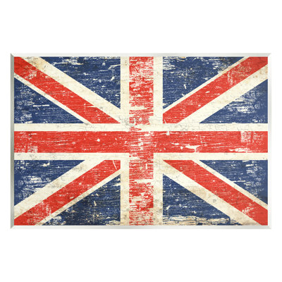 "Stupell Industries", impression sur plaque de drapeau du Royaume-Uni par Peter Horjus