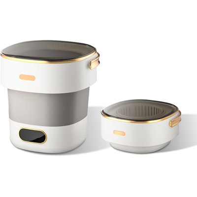 Mini laveuse et sécheuse portatives, mini laveuse portative 13 L entièrement automatique 3 modes de nettoyage laveuse de camping pliable pour le voyage de dortoir
