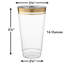 100 gobelets jetables en plastique transparent de 16 oz