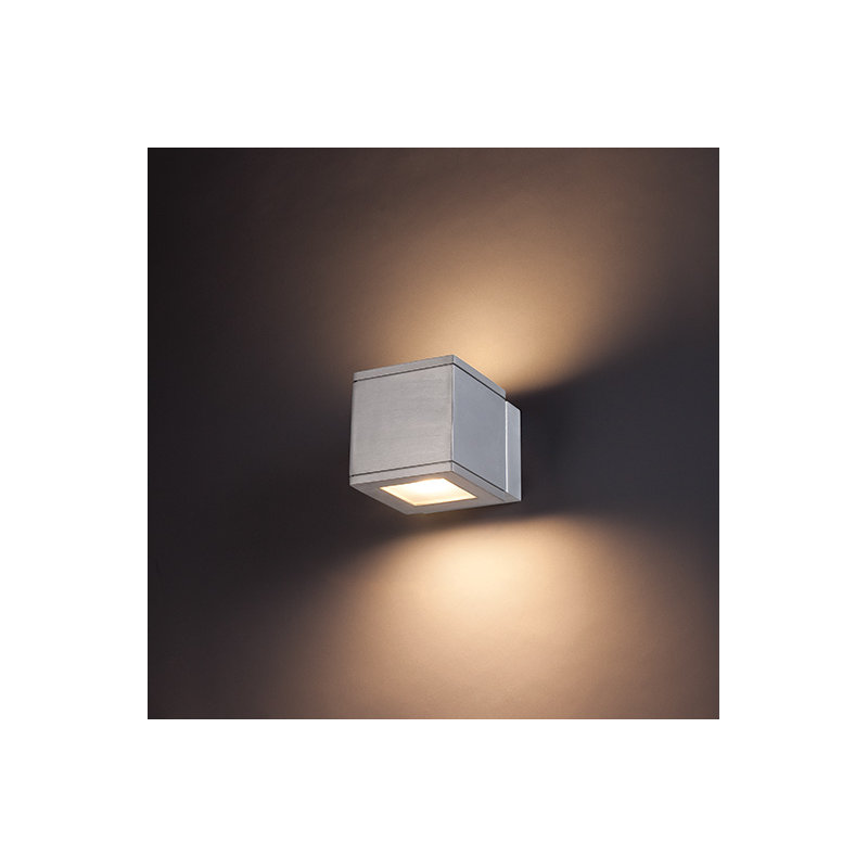 Rubix Outdoor Flush Mount, Brushed Aluminum