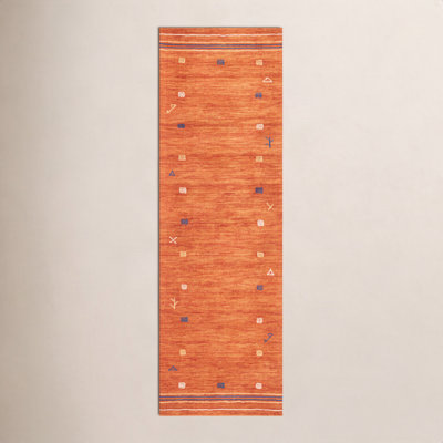 Danette Rust Hand-Loomed Wool Rug